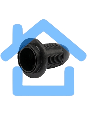 Патрон пластиковый термостойкий подвесной с кольцом Е14, черный Rexant