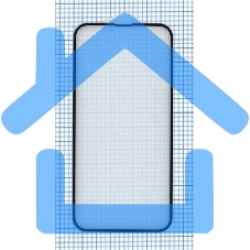 Защитное стекло 6D для Apple iPhone 14 черный