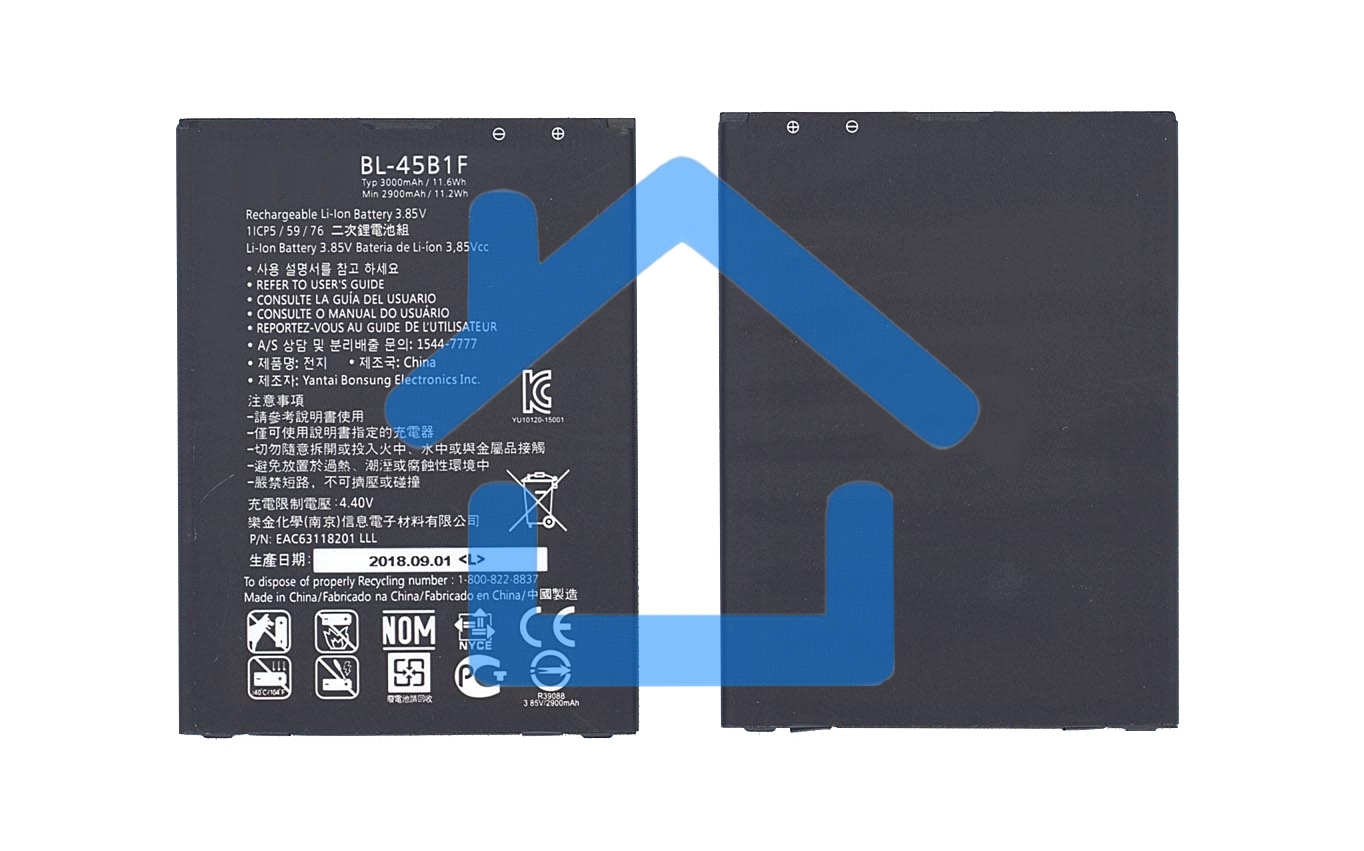 Аккумуляторная батарея BL-45B1F для LG F600, F720S 3000mAh / 11.55Wh 3,85V