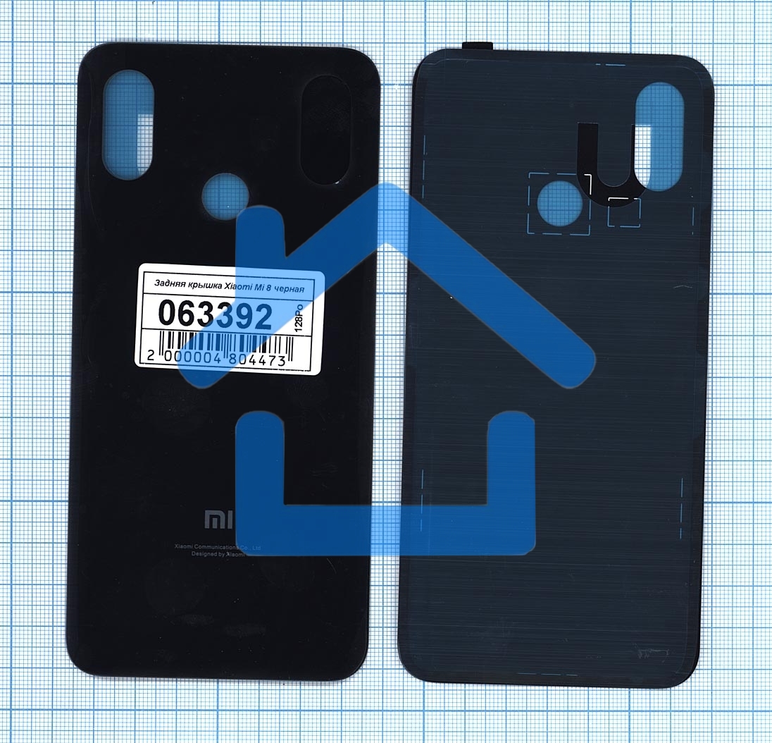 Задняя крышка для Xiaomi Mi 8 черный