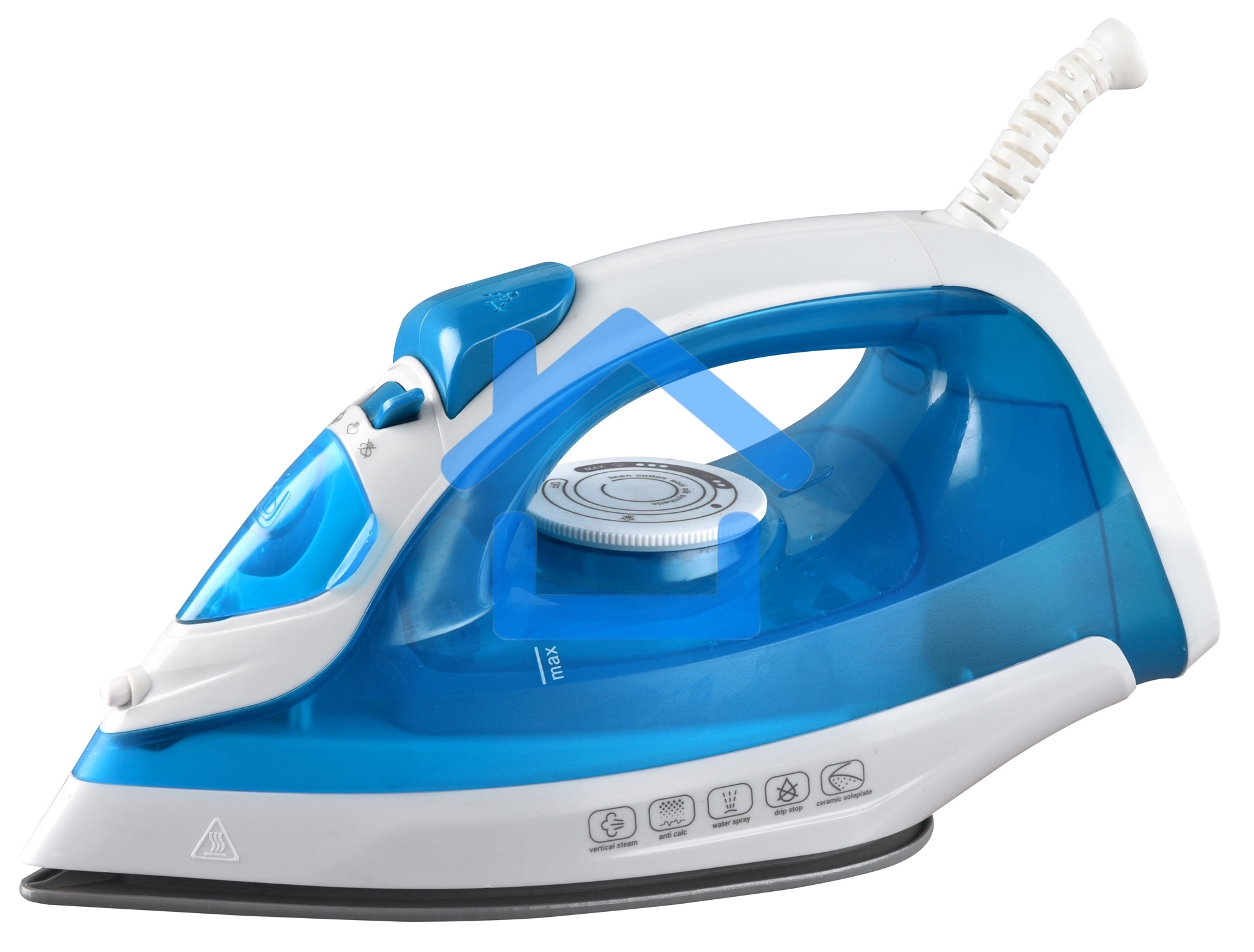 Утюг Starwind SIR2045 1800Вт голубой/белый