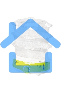 Пароварка Endever Vita-171, белый/зеленый, мощность 1000 Вт, объем 11 л