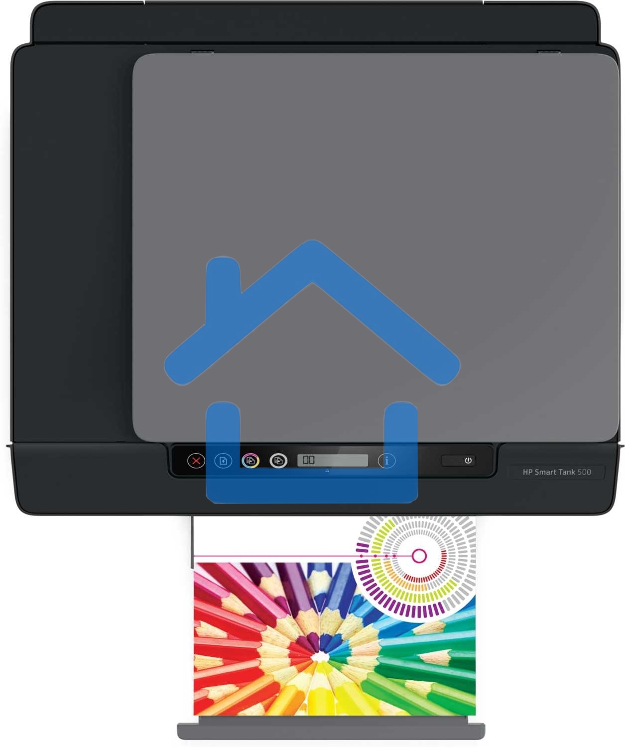 МФУ струйное HP Smart Tank 500 (4SR29A), A4, цветной, печ. до 22 стр/мин. (ч/б) до 16 стр/мин. (цвет), скан. до 8 стр/мин. (ч/б) 4 стр/мин. (цвет), 1200x1200dpi, USB