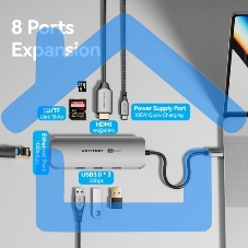 Мультифункциональный хаб Vention USB Type C 8 в 1