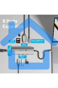 Мультифункциональный хаб Vention USB Type C 8 в 1