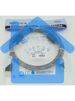 Кабель HDMI Ver.1.4 черный jack HDMI(19pin)/HDMI(19pin) 1.8м феррит.кольца позолоченные контакты