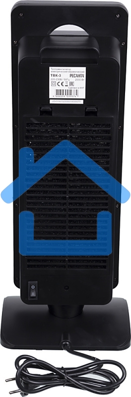 Тепловентилятор Ресанта ТВК-3, серый, 2000 Вт, 20 м2, термостат 67/2/5