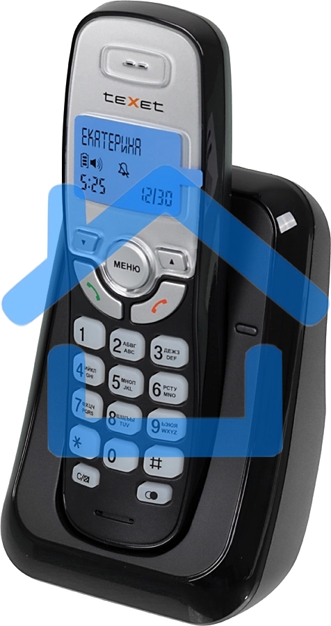 Радиотелефон teXet TX-D6905A черный (громкая связь,телефонная книга на 50 имен и номеров, определитель номера, будильник)