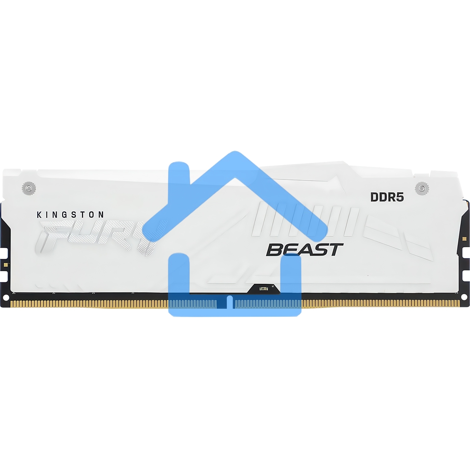 Оперативная память Kingston Fury Beast, DDR5, 16Gb (1x16Gb), 5600MHz, CL40, DIMM, радиатор, RGB, белый