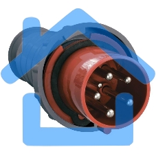 Вилка Iek PSR02-063-5 035 3Р + РЕ+ N 63А 380В IP54 ИЭК