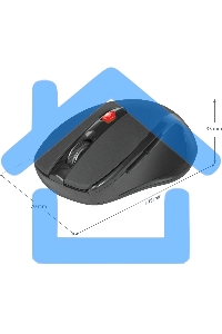 Мышь беспроводная Defender Ultra MM-315 черный, 1600 dpi, радиоканал, USB, кнопки - 6