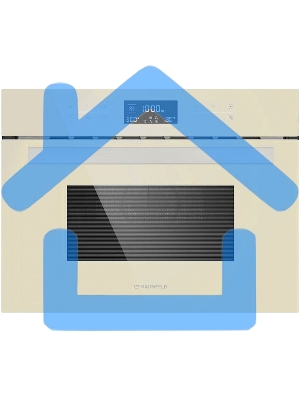 Шкаф духовой электрический с функцией СВЧ Maunfeld MCMO.44.9GBG, встраиваемый