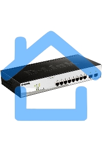 Коммутатор D-Link DGS-1210-10/F1A настраиваемый настольный 8x10/100/1000BASE-T