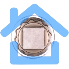 Головка торцевая, 22 мм, 12-гранная, CrV, под квадрат 1/2