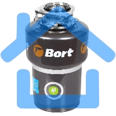 Измельчитель пищевых отходов Bort TITAN 5000 560 Вт; 5,2 кг/мин; 3200 об/мин; 1400 мл; нержавеющая сталь; набор аксессуаров 4 шт [91275783]