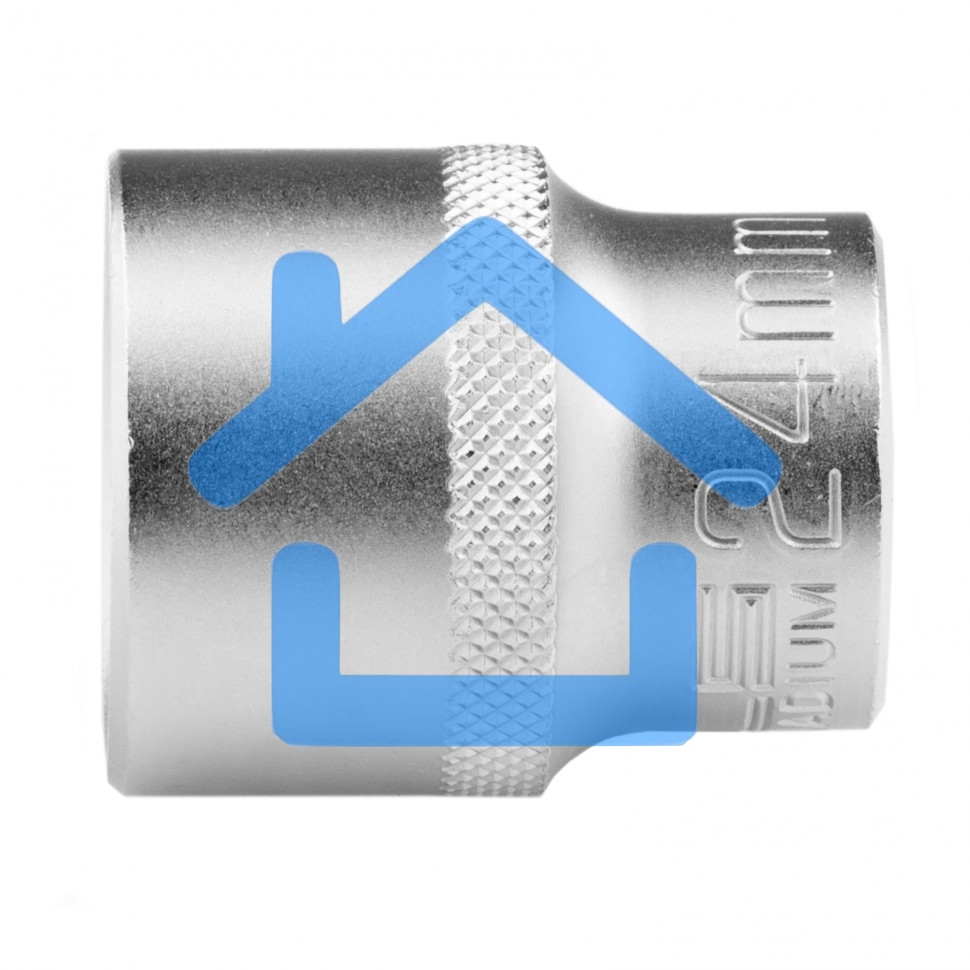 Головка торцевая, 24 мм, 12-гранная, CrV, под квадрат 1/2