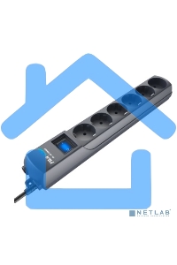 Сетевой фильтр Surge protector Pilot S Max (5 euros + 1GP), 15A/3.5kVA, automatic, 1.8 m, graphite