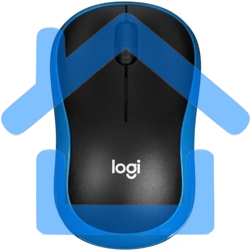 Мышь беспроводная Logitech M185 синий, 1000 dpi, радиоканал, USB, кнопки - 3