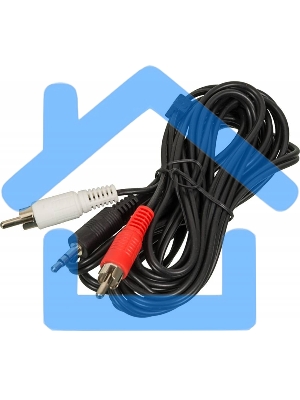 Кабель аудио Ningbo JAAC010-3 2хRCA (m)/Jack 3.5 (m) 3м. черный