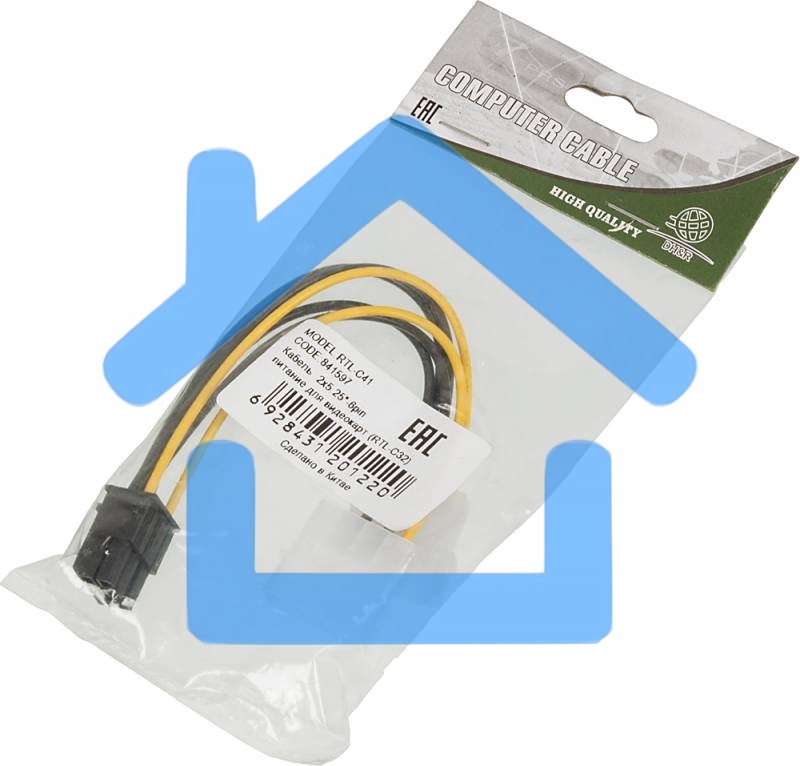 Кабель питания Ningbo RTL-C32 PCI-E 6pin/2xMolex
