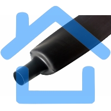 Термоусаживаемая трубка Rexant 50,0/25,0 мм, черная, упаковка 10 шт. по 1 м