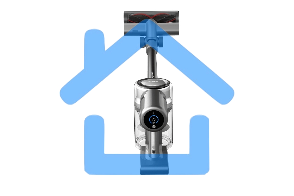 Пылесос вертикальный Dreame Cordless Vacuum Cleaner V12 серый, питание от аккумулятора, 180 Вт, уборка сухая, пылесборник 0.5 л, работа от АКБ max 90 мин