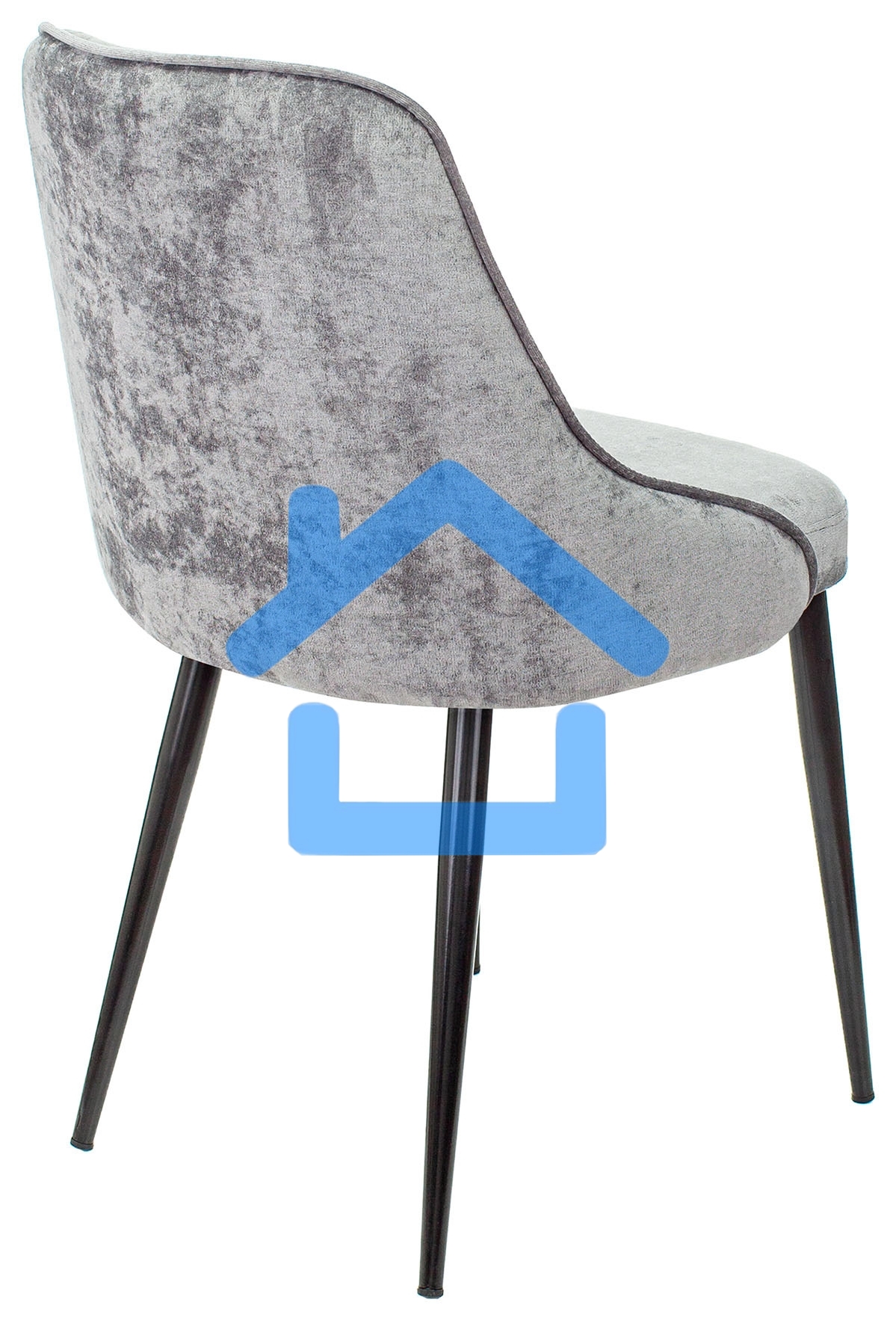 Стул для кухни Бюрократ KF-5_2 Light 19, комплект 2шт серый металл черный на ножках (KF-5/LT19_2)