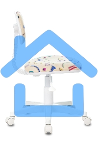 Кресло детское Бюрократ CH-W201NX Sticks 02 песочный, крестовина пластик, пластик белый