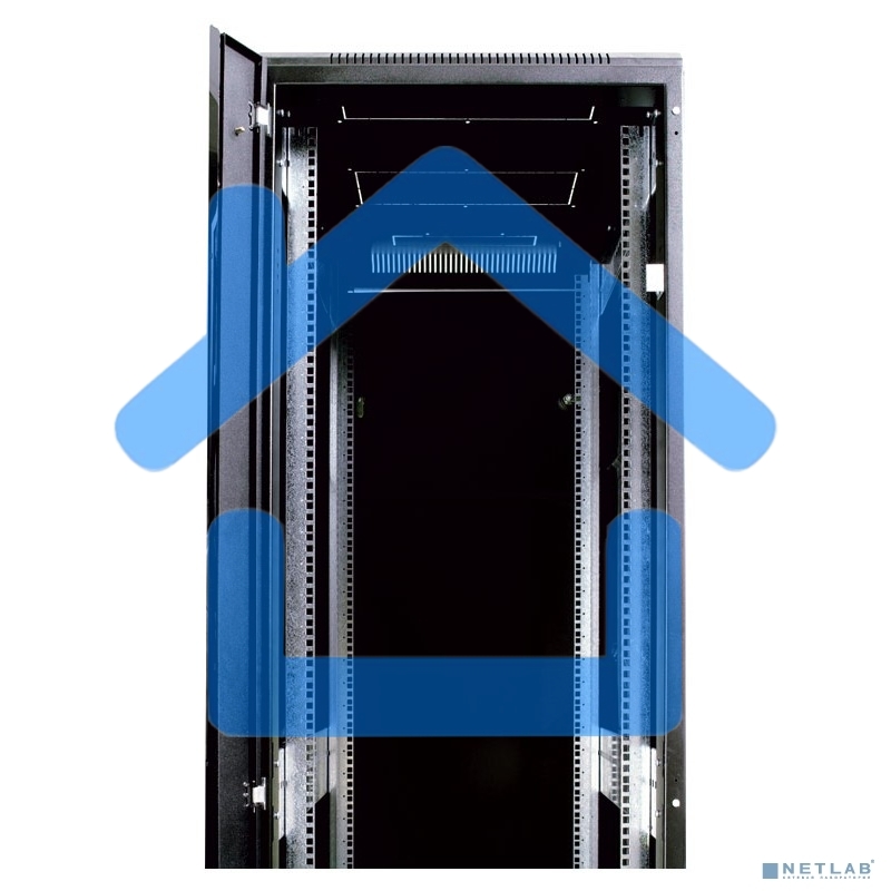 Шкаф телекоммуникационный напольный 42U (600x1000) дверь стекло (3 места), черный