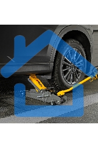 Домкрат гидравлический подкатной с фиксатором Denzel 2,5 т,85-385 мм, в пласт. кейсе