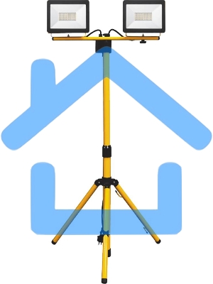 Прожектор на штативеFERON 295672*30W 6400К 220V черный IP65, LL-502