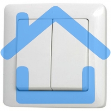 Выключатель WESSEN VS56-234-BХИТ белый 2-клавишный 6А скрытый монтаж