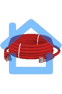 Патч-корд GCR прямой 5.0m UTP кат.6, красный, 24 AWG, литой, ethernet high speed, RJ45, T568B