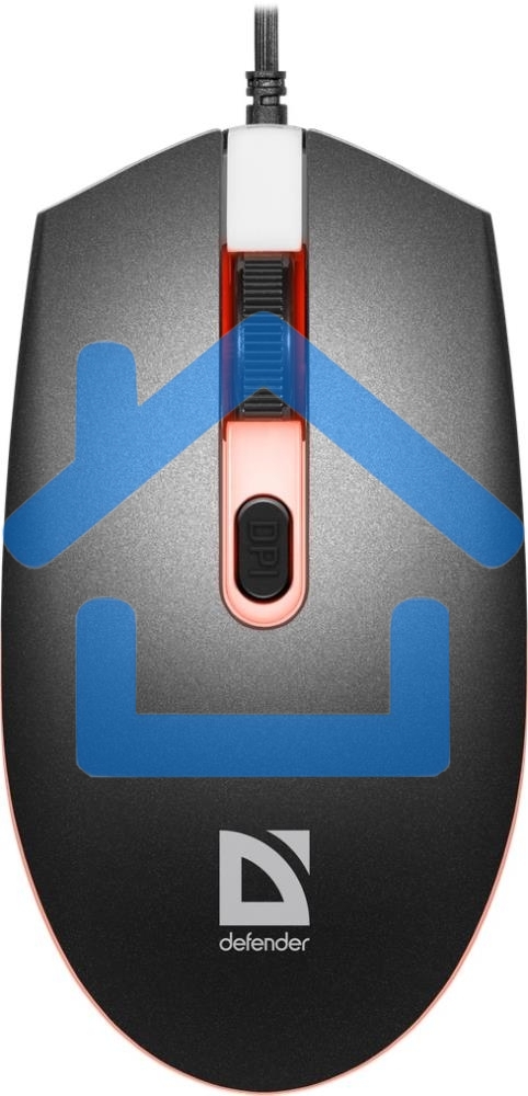Мышь проводная Defender Dot MB-986 черный, 1600 dpi, USB, кнопки - 4