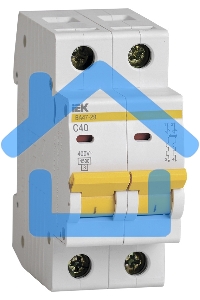 Выключатель автоматический модульный 2п C 40А 4.5кА ВА47-29 ИЭК MVA20-2-040-C