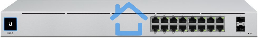 Коммутатор Ubiquiti UniFi USW-16-POE 2SFP 8PoE+ 42W управляемый