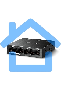 Настольный коммутатор Mercusys MS106LP с 6 портами 10/100 Мбит/с (4 порта PoE+)