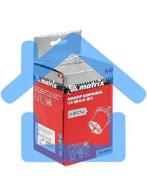 Набор коронок Matrix по керамической плитке, 33-67-73 мм, 6-гранный хвостовик