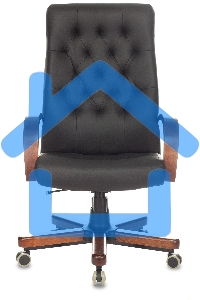 Кресло руководителя Бюрократ T-9928WALNUT/ECO черный, эко.кожа, крестовина металл/дерево