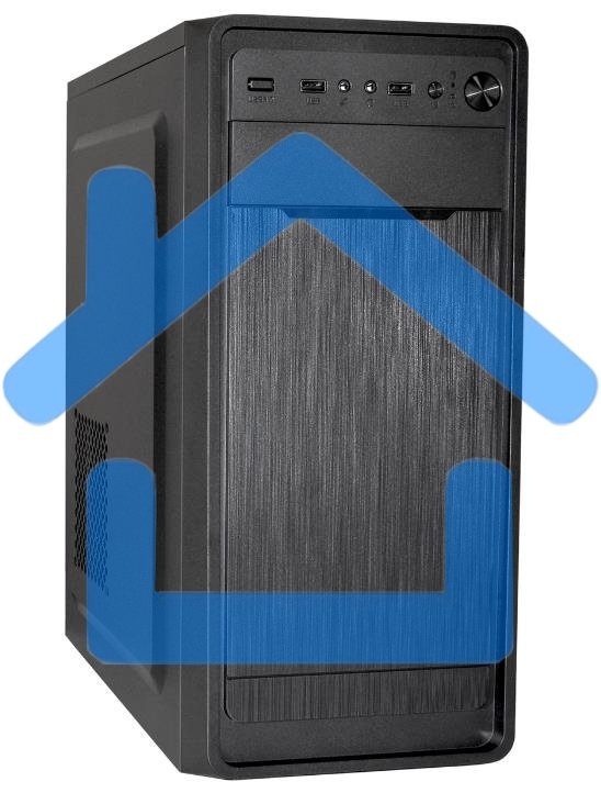 Компьютерный корпус Miditower ExeGate XP-332 Black, ATX, (XP500, Black,120мм), 2*USB, Audio