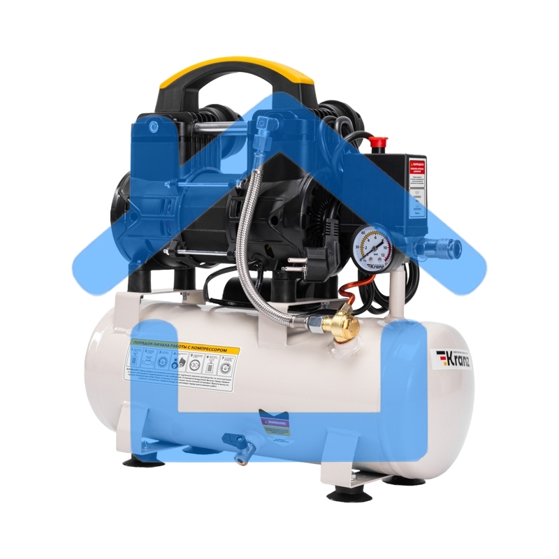Компрессор воздушный Kranz KR-850/10, 850Вт, 140 л/мин, 10л