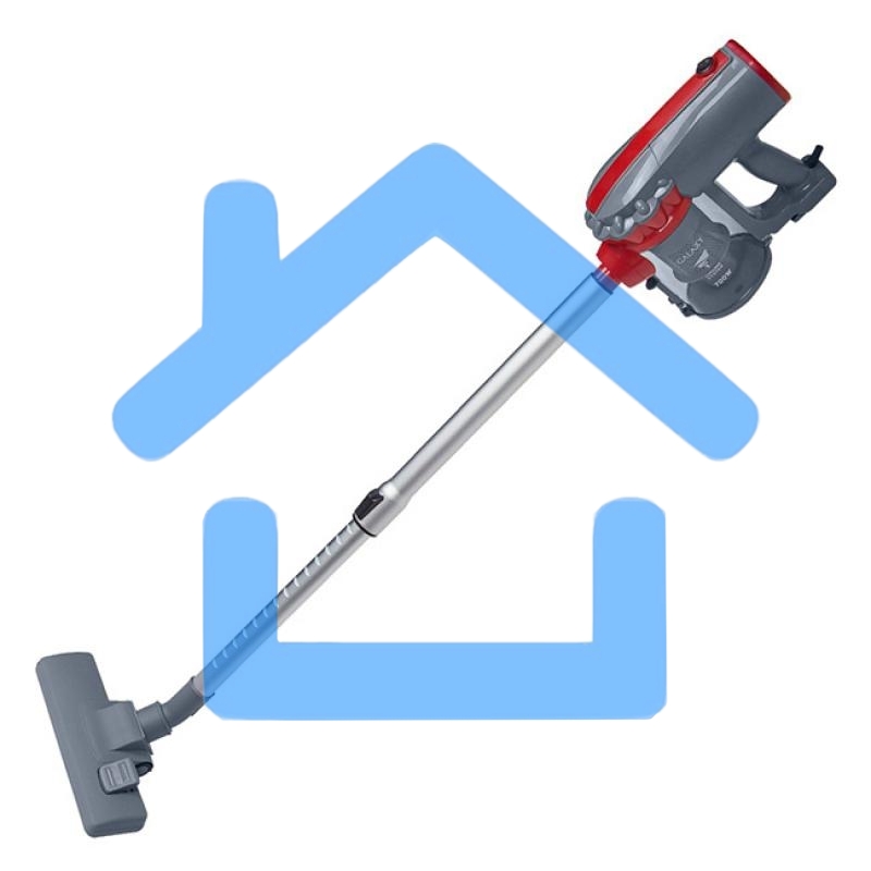 Пылесос вертикальный Galaxy GL 6255 серый/красный, питание от сети, 150 Вт, уборка сухая, пылесборник 0.8 л