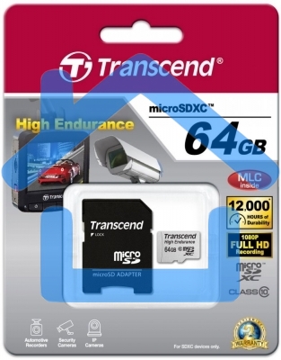 Флэш карта 64Gb microSDXC Transcend (TS64GUSDXC10V), Class 10, RTL