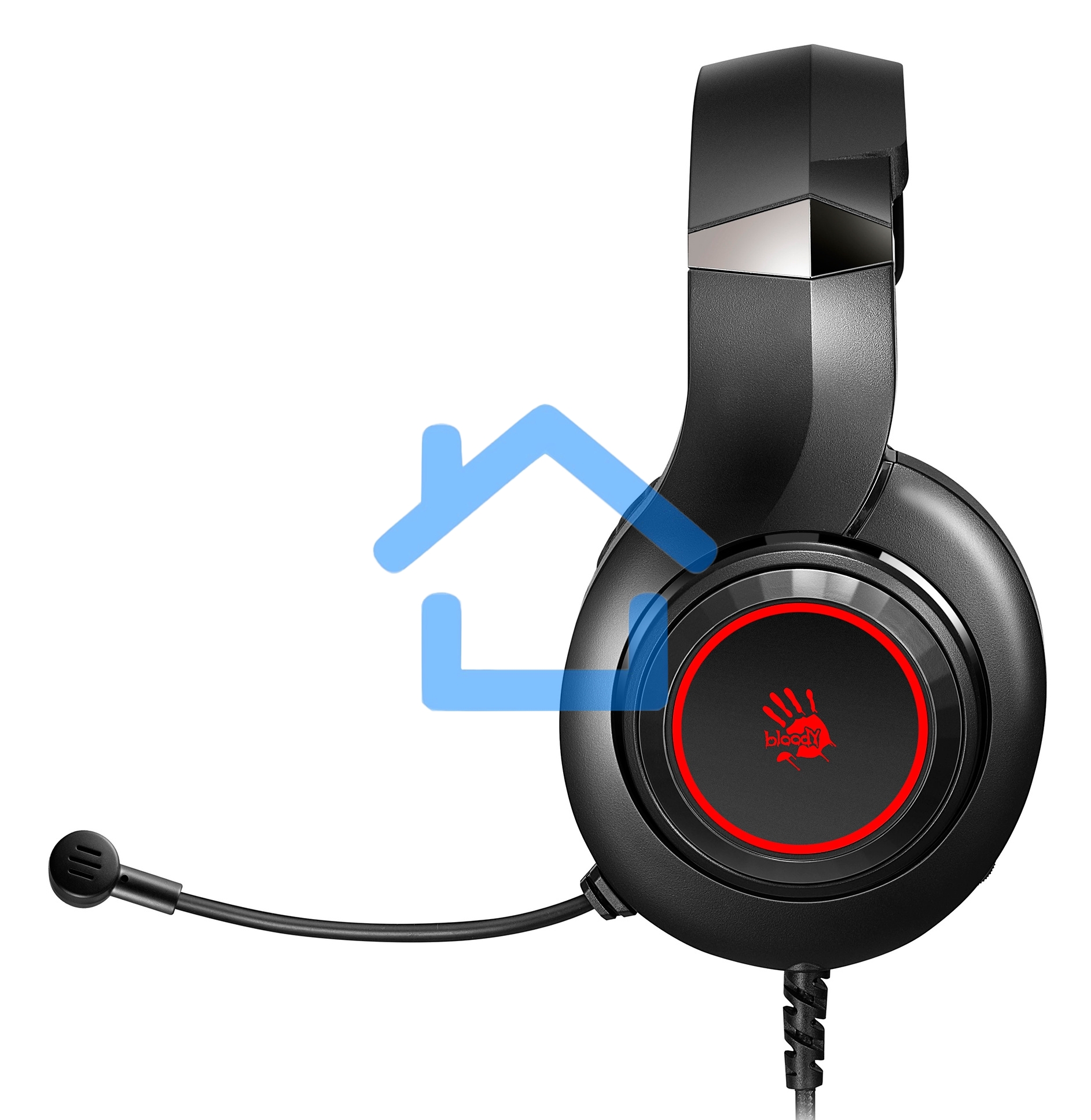 Наушники с микрофоном A4 Bloody G220S черный 2м мониторные USB оголовье (G220S USB/ BLACK)
