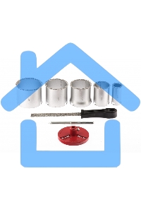 Набор коронок Matrix по керамич. плитке, 33-53-67-73-83 мм + напил., в пласт.боксе, 6-гран.хвост.