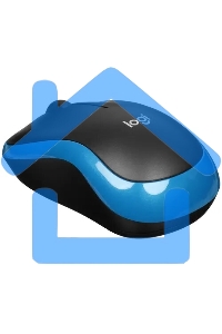 Мышь беспроводная Logitech M185 синий, 1000 dpi, радиоканал, USB, кнопки - 3