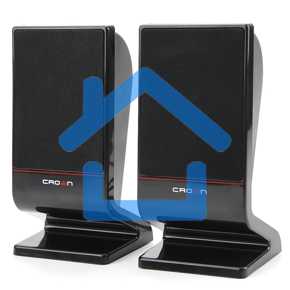 Акустическая система CROWN CMS-601 (USB, 6W; управление громкостью, разъем для наушников, кнопка включения, Длина кабеля между колонками 1м;Длина аудио-кабеля и питания 2м.)
