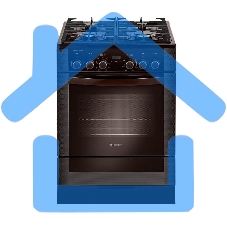 Плита комбинированная Gefest ПГЭ 6502-03 0045 коричневый, конфорок 4 газовых, духовка 55 л, 60 см x 85 см x 60 см