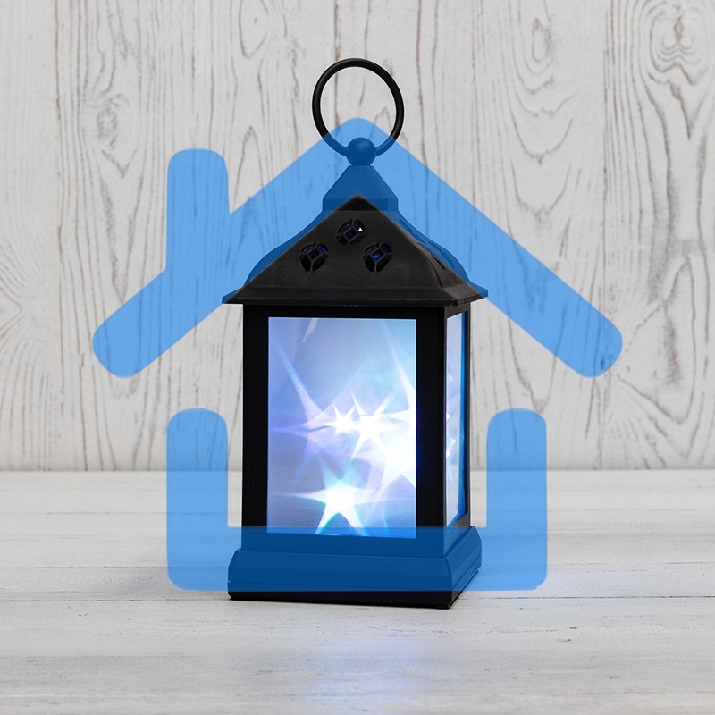 Декоративный фонарь NEON-NIGHT 11х11х22,5 см, черный корпус, цвет свечения RGB с эффектом мерцания NEON-NIGHT