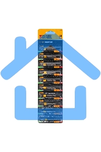 Набор бит PZ2х50, сталь S2, 10 шт., круглый профиль, отрывная упаковка Denzel